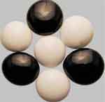 Glasnugget, schwarz-wei�