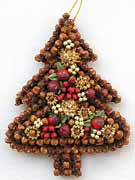 Gew�rzornament Tanne, 8,5x10, gold