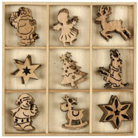 Holzstreuteile Weihnachten