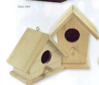 Holz Vogelhaus, quer